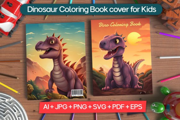 Download Dinosaur Coloring Book Cover for Kids - K Collection