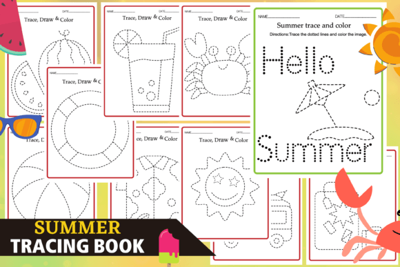 Download Summer Pencil Control Worksheets - K Collection