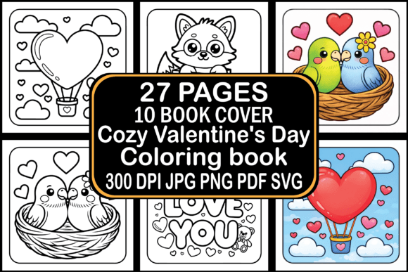 Download Cozy Valentine's Day Coloring Book - K Collection