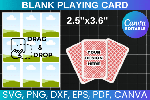 Download Blank Playing Card Canva Template - K Collection