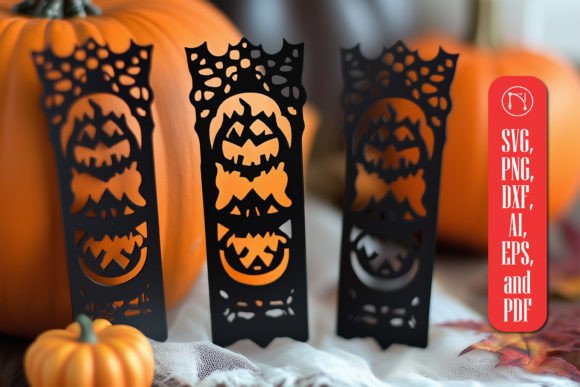Download Laser Cut Halloween Book Mark SVG - K Collection