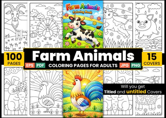 Download Farm Animals Coloring Pages for Kids - K Collection