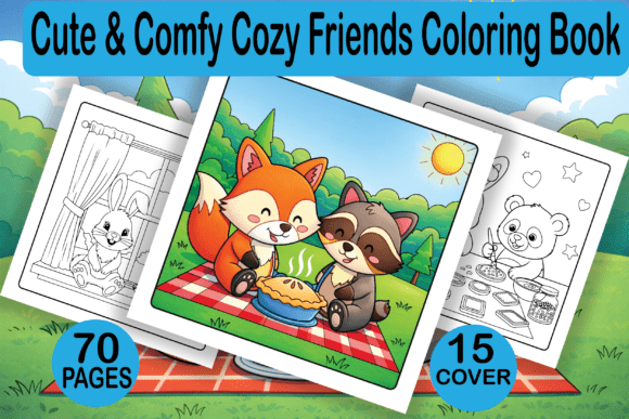 Download Cute &amp; Comfy Cozy Friends Coloring Book - Cozy friends coloring book Collection