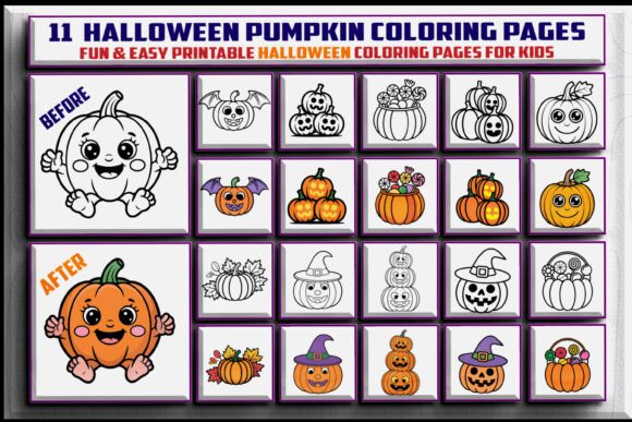 Download Halloween Pumpkin Coloring Pages - K Collection