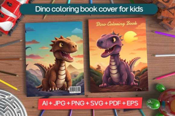 Download Dino Coloring Book Cover for Kids - K Collection