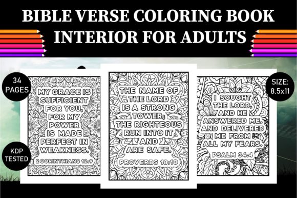 Download Bible Verse Coloring Book for Adults KDP - K Collection