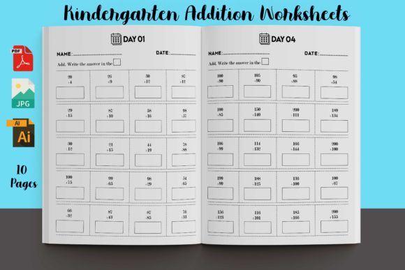 Download Kindergarten Addition Worksheets- KDP - K Collection