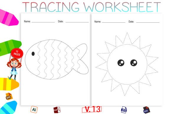 Download Pencil Control Tracing Page for Kids - K Collection