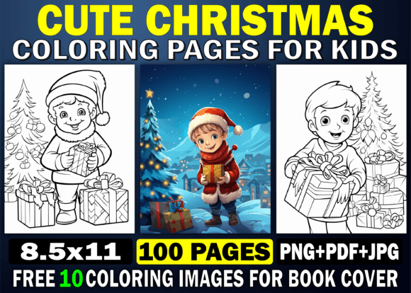 Download Cute Christmas Coloring Pages for - KDP - K Collection