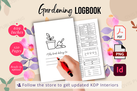 Download Gardening Log Book - Ready to Upload - K Collection