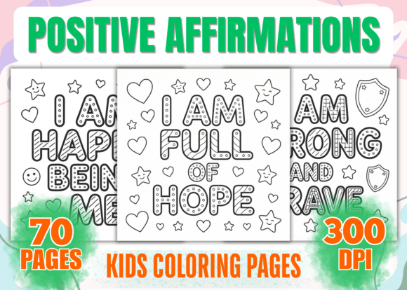 Download Kids Positive Affirmations Coloring Book - K Collection