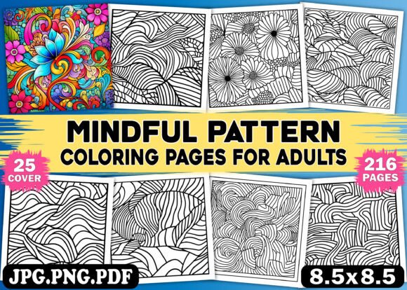 Download 216 Mindful Pattern Coloring Pages - KDP - K Collection