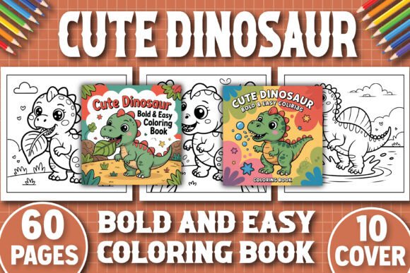 Download Cute Dinosaur Coloring Book for Adults - K Collection