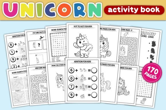 Download 170 Unicorn Coloring Book: for Kids - K Collection