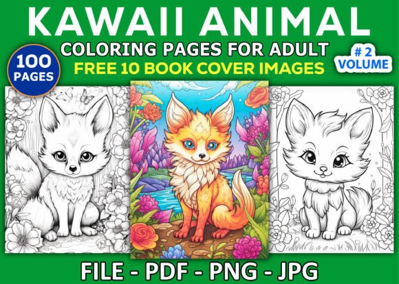 Download Kawaii Animal Coloring Pages for Adults - K Collection