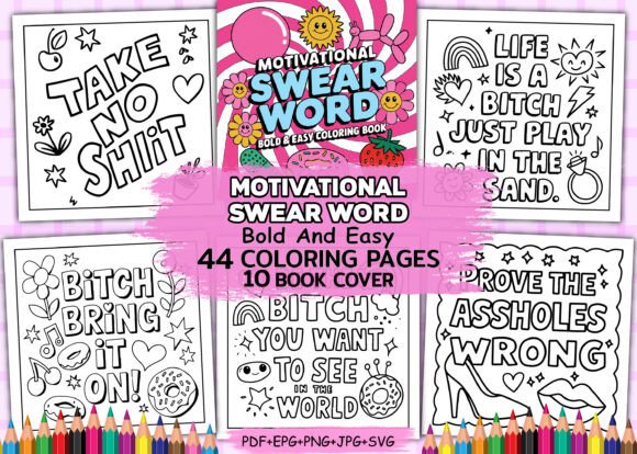 Download ADULT - Motivational Swear Word Coloring Book - K Collection
