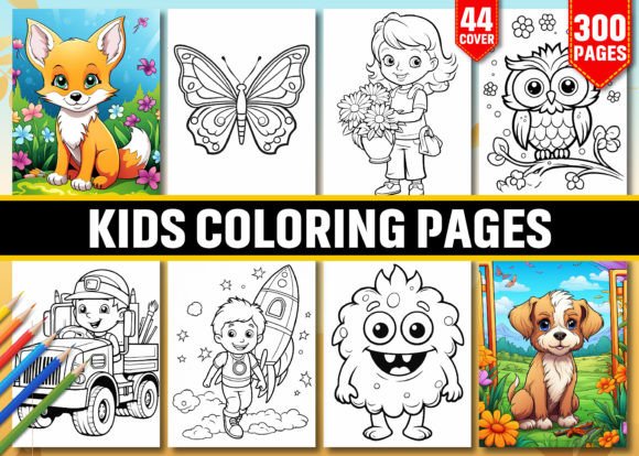 Download 300 Kids Coloring Pages for Kids (KDP) - K Collection