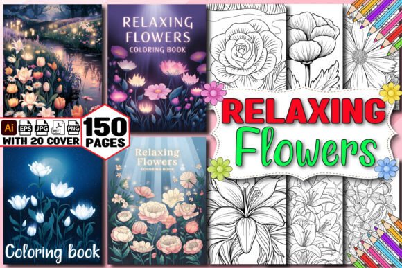 Download Relaxing Flowers Coloring Book for Adult - K Collection