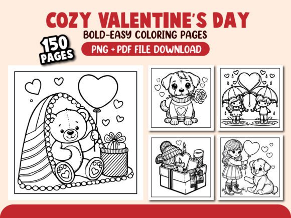 Download Cozy Valentine’s Day Kids Coloring Pages - K Collection