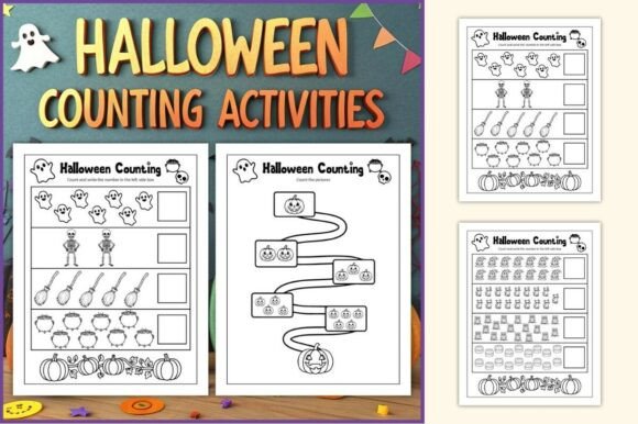 Download Halloween Counting Activities Worksheets - K Collection
