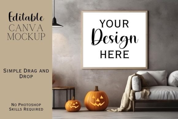 Download Canva Halloween Interior Mockup - K Collection
