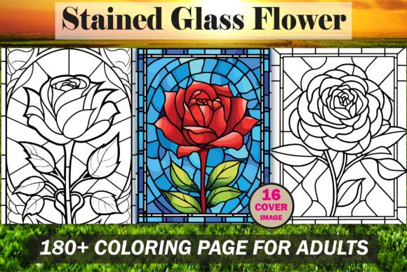 Download Stained Glass Flower Coloring Book - KDP - K Collection