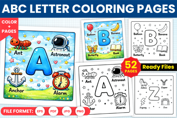 Download ABC Letter Coloring Pages for Kids - K Collection