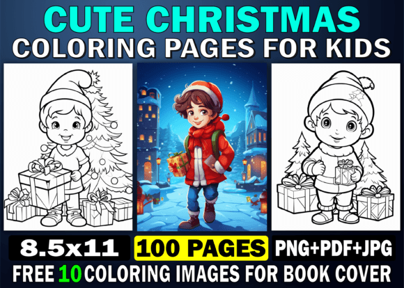 Download Cute Christmas Coloring Pages for Kids - K Collection