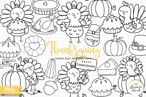 Download Happy Thanksgiving Coloring Pages, SVG - K Collection