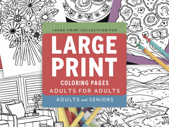 Download Bold and Easy Large Print Coloring Book - K Collection