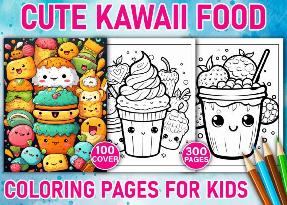 Download Cute Kawaii Food Coloring Pages for Kids - K Collection