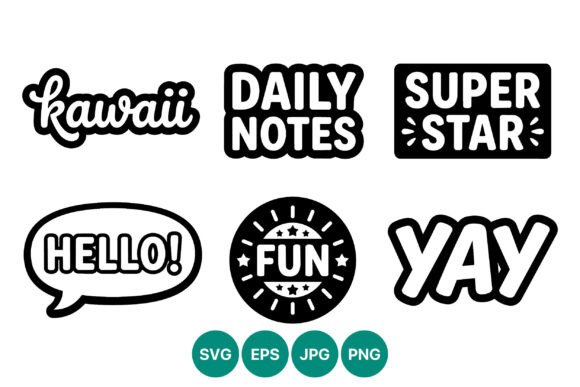 Download Kawaii Daily Notes Fun Word Vector - K Collection
