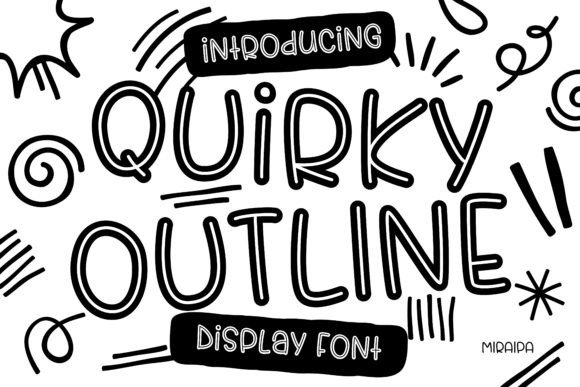 Download Quirky Outline Font - K Collection