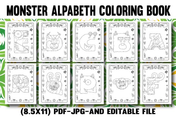 Download Monster a to Z Alphabet Coloring Book - K Collection