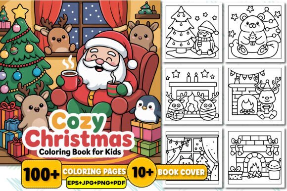 Download Cozy Christmas Coloring Book for Kids - K Collection