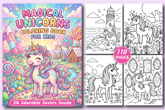 Download Magical Unicorns Coloring Book for Kids - K Collection