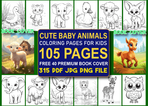 Download Cute Animals Coloring Pages for Kids - K Collection