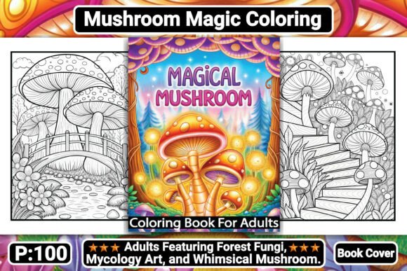 Download Mushroom Magic: Coloring Book for Adults - K Collection