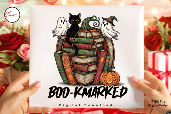 Download Boo-kmarked PNG Halloween Book Lover PNG - K Collection