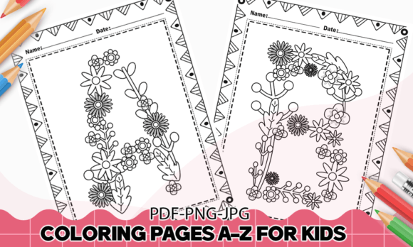 Download Alphabet Flower Coloring Book for Toddle - K Collection