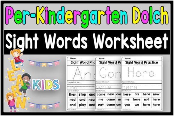 Download Dolch Sight Words Tracing Book Pre K V.1 - K Collection