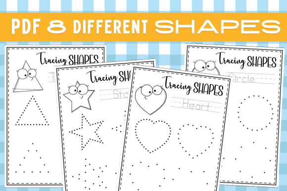 Download Shapes Tracing Printable Worksheets - K Collection