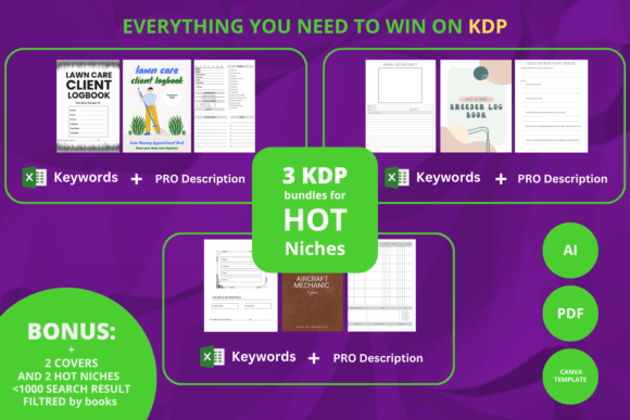 Download 3 KDP HOT NICHES Ready to Upload - K Collection