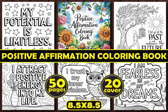 Download Positive Affirmation Coloring Book - KDP - K Collection