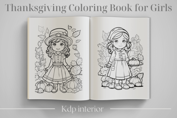 Download Thanksgiving Coloring Book for Girls - K Collection