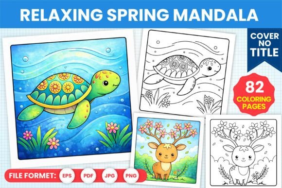 Download Relaxing Spring Mandala Coloring Book - K Collection