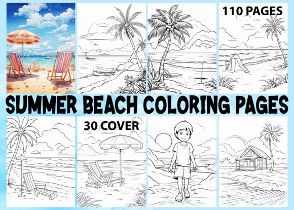 Download 110 Summer Beach Coloring Pages for Kids - K Collection