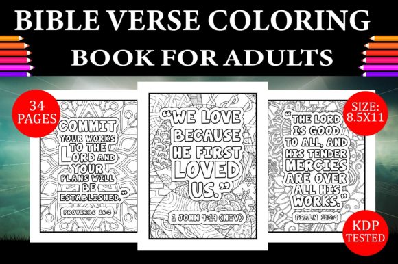 Download Bible Verse Coloring Book for Adults V.2 - K Collection