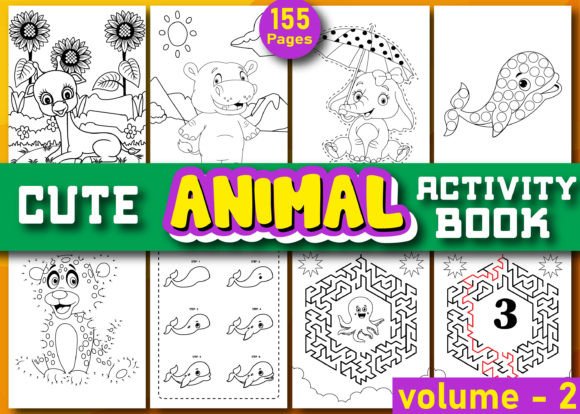 Download Cute Animal Activity Book for Kids Vol 2 - K Collection