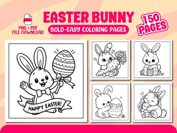 Download Easter Bunny Coloring Pages for Kids - K Collection